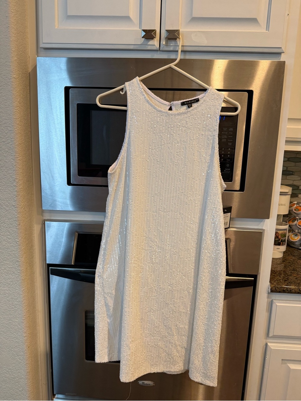 Marina Beaded Sleeveless Dress - size 14
